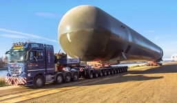 Cách vận chuyển bồn gas 400 tấn, dài 74m bằng xe tải